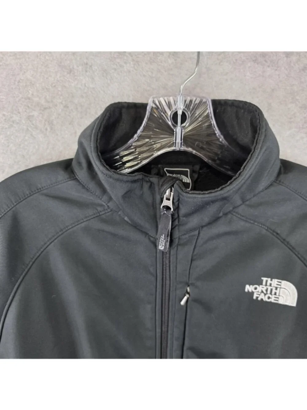 The North Face Softshell Jacket Mens XL Black Full Zip Lined Pockets